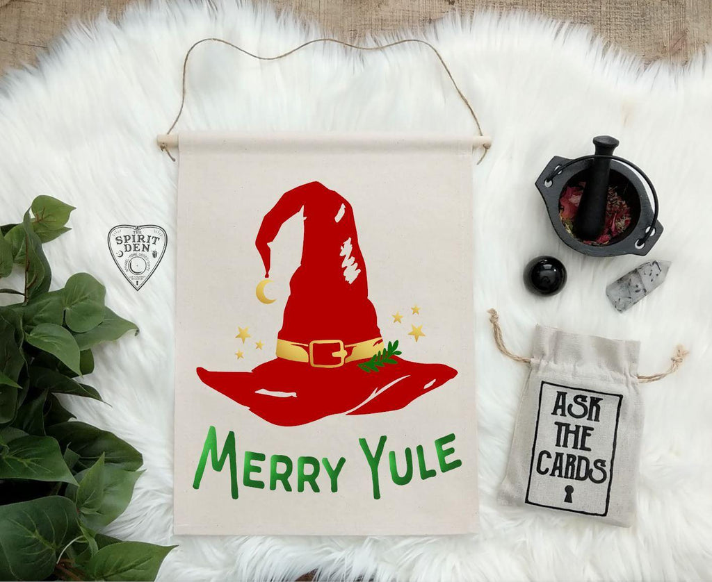 Merry Yule Cotton Canvas Wall Hanging - The Spirit Den