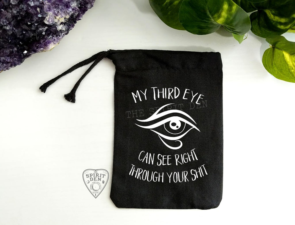 My Third Eye Black Single Drawstring Bag