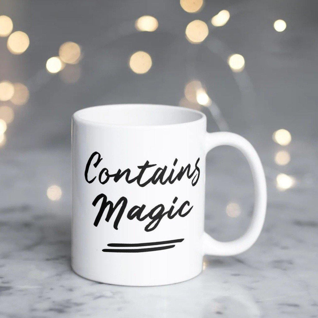Contains Magic White Mug - The Spirit Den