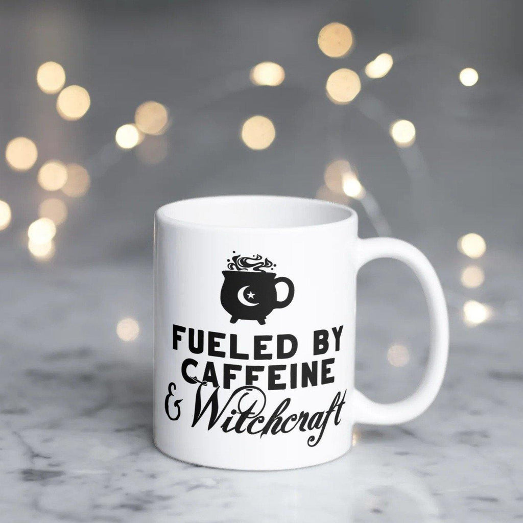 Fueled By Caffeine & Witchcraft White Mug - The Spirit Den