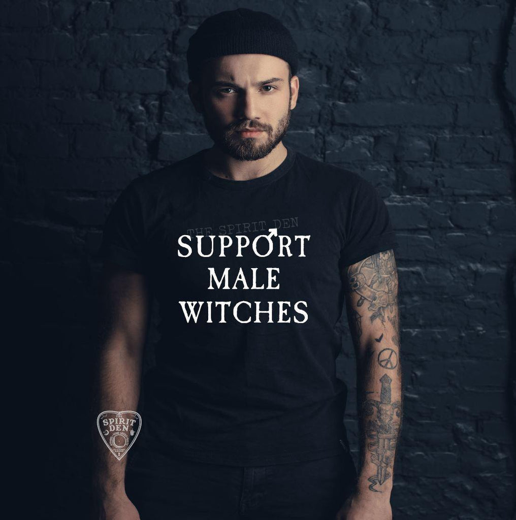 Support Male Witches T-Shirt Extended Sizes - The Spirit Den