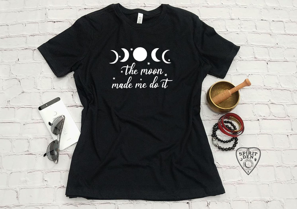 The Moon Made Me Do It Moon Phases T-Shirt - The Spirit Den