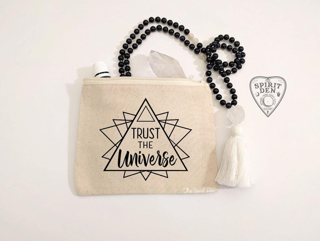 Trust The Universe Canvas Zipper Bag - The Spirit Den