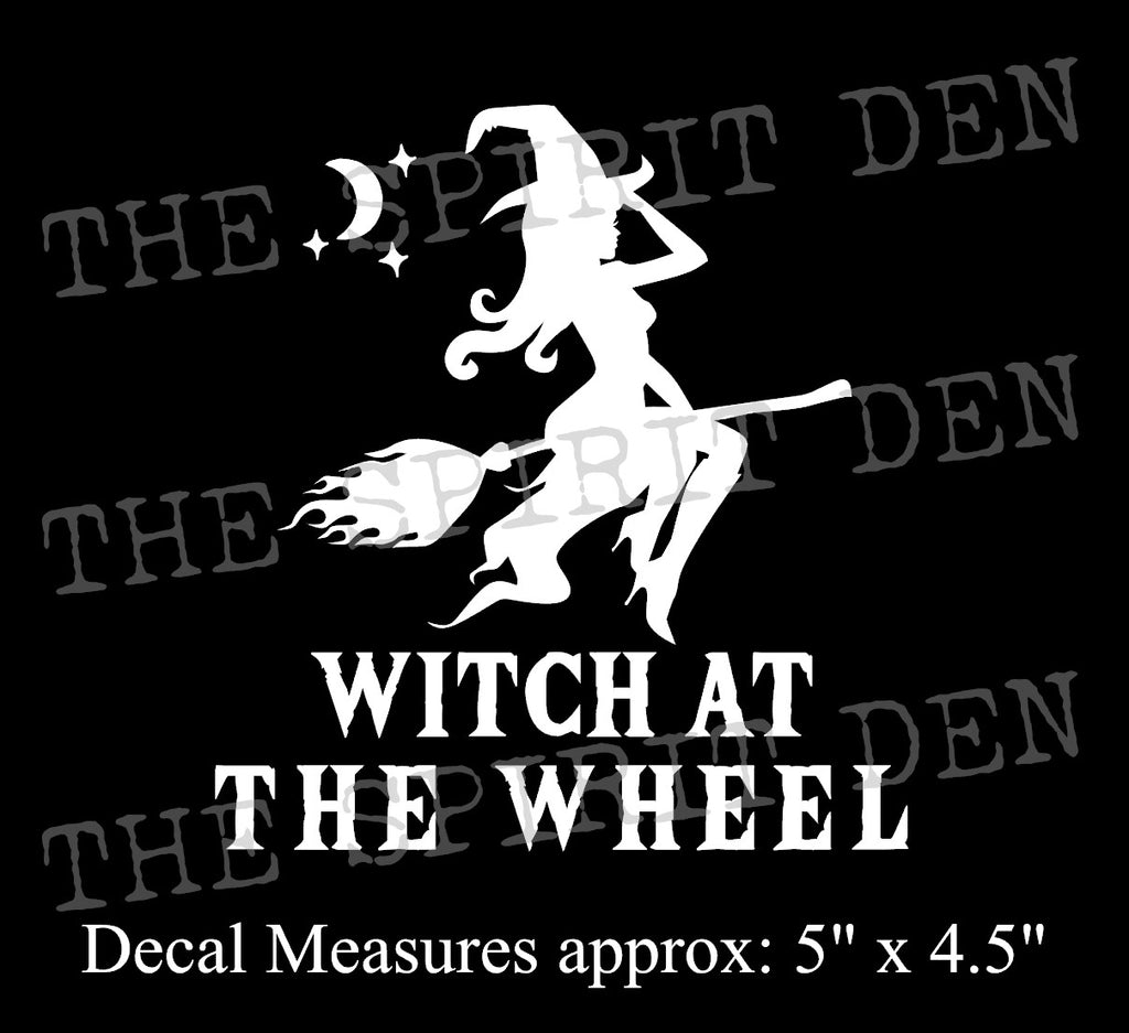 Witch At The Wheel Decal