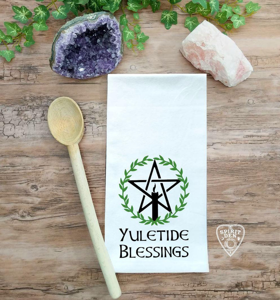 Yuletide Blessings Wreath Flour Sack Towel - The Spirit Den